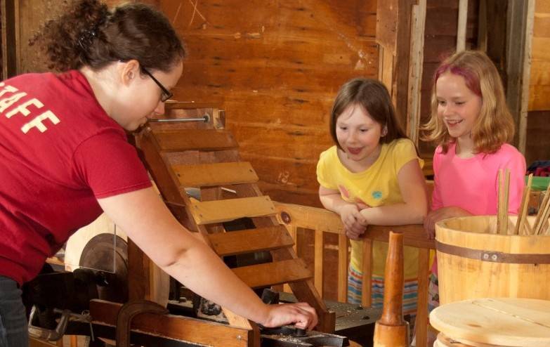 See the Mill's water-powered machines in action