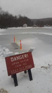 The winter storm has made for dangerous conditions at Hanford Mills